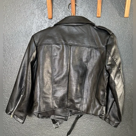 Bad Girl cropped 3/4 sleeve motorcycle Jacket - Picture 4 of 4